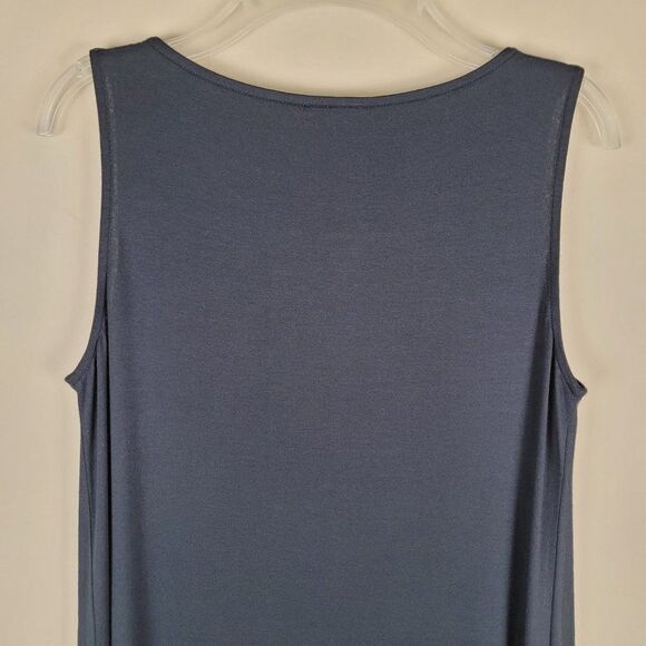J. Jill Wearever Asymmetric Colorblock Tunic Sleeveless Black White Size SP - Picture 6 of 12